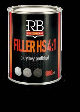 1 kg / 3 kg FILLER HS 4:1 / HARDENER 1:4 Akrylový podklad 4:1 / tvrdidlo 1:4 Dvousložkový vysoce kvalitní základ - plnič pro většinu