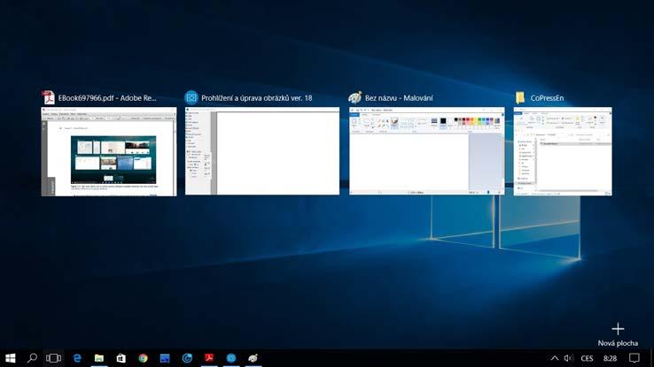 Kapitola 3 Používání systému Windows 10 77 ZMĚNY V POUŽÍVÁNÍ SYSTÉMU ZPŮSOBENÉ CLOUDEM Oproti tradičnímu stylu systému Windows, který dosáhl svého vrcholu ve verzi Windows 7, působí systém Windows 10