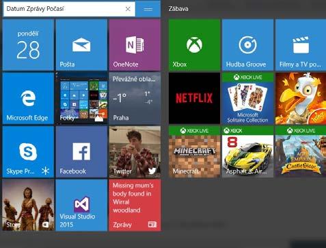 82 Část 1 Začínáme se systémem Windows 10 POZNÁMKA Některé aplikace mohou poskytovat další možnosti přizpůsobení živých dlaždic.