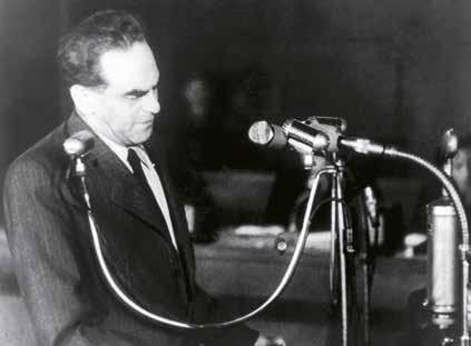 Akce Pavouk Rudolf Slánský před senátem Státního soudu v Praze, listopad 1952 Foto: ČTK puštěny a zakázány všechny oficiální sionistické organizace v ČSR.