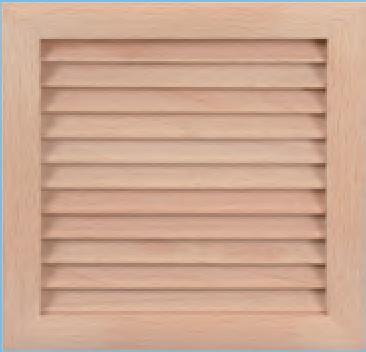 d VĚTRACÍ MŘÍŽKY / VENTILATION GRILLES DŘEVĚNÉ VĚTRACÍ MŘÍŽKY WOODEN VENTILATION GRILLES 1) 3) Použití: Použitelné v interiéru. Bez síťoviny.