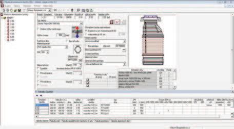 materiálu apod. Program lze ve stručnosti charakterizovat následujícími body: Detailní návrh kanalizačních šachet. Tvorba vzorových sestavení šachet pro zadané konfigurace.