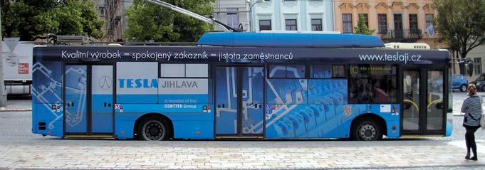 CELOPLOŠNÁ REKLAMA NA VOZIDLECH MHD autobusy trolejbusy bez oken zhotovení reklamy 1. rok 2. rok 3.