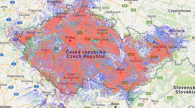 Pokrytí - síť Sigfox v ČR Aktuální pokrytí 89% populace a 85% území Plné pokrytí jaro 2017 Možnost individuálního dokrývání dle požadavku Rozdíl