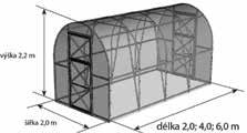 Dovolené zatížení: až 240 kg/m 2 (skládá se z: 1 ks základní modul konstrukce 2x2m, 1 ks prodloužení konstrukce 2x2m, 3 ks Guttagliss Dual 4mm 2.