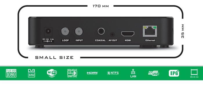 VSTUPY/ VÝSTUPY - DC 12V 1,5 A - externí napájecí napětí 12V - INPUT - vstup antény - LOOP - výstup smyčky - Koaxiální - digitální