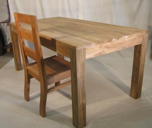 jídelní stůl Titon 160x90cm, v-78 teak masiv-přír.
