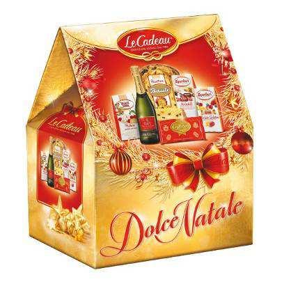 4119 Panettone Dolce Natale Koš je zabalen v tvrdém dárkovém obalu a obsahuje: italskou bábovka