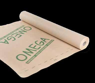 STŘEŠNÍ FÓLIE pro střešní konstrukce (vnější) OMEGA SD10 Parobrzdná fólie Třívrstvá fólie odolná vůči povětrnostním vlivům s parobrzdným účinkem a protiskluzovým