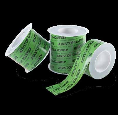 4 Rolí 100 mm 50 m 4 Rolí 150 mm 50 m 2 Rolí 170 mm 50 m 2 Rolí 200 mm 50 m 2 Rolí AIRSTOP ELASTO Lepicí páska Lehce roztažitelná lepicí páska určená k vzduchotěsnému lepení.