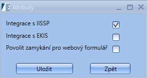 myši funkci Atributy a odškrtne checkbox Povolit zamykání pro webový formulář.