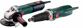 Maximální ochrana uživatele: Bezpečnostní mechanická spojka Metabo S-automatic Úhlová bruska 900 W W 9-125 Quick + sada diamantových vrtacích korunek»dry«(18, 20, 25 mm) + diamantový řezný kotouč