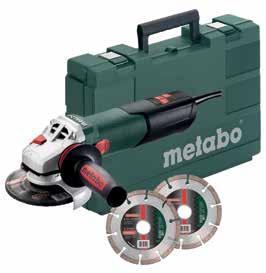 490,-* Kč 6.643,- W 9-125 Quick Ø brusného kotouče 125 mm 900 W Odevzdaný výkon 550 W 10.