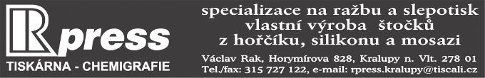 Nabídky, výrobky, služby Svět tisku 7-8/2008 126 Pod Táborem 10, 190 00 Praha 9 tel. 234 702 500, fax 266 310 664 e-mail: tiskarna@calamarus.