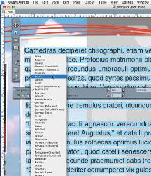 Produkty Svět tisku 7 8/2008 34 nastavení účaří v celém layoutu, QuarkXPress 8 umožňuje mít nastaveny různé mřížky účaří pro jednotlivé textové rámečky, stránky a předlohové stránky.