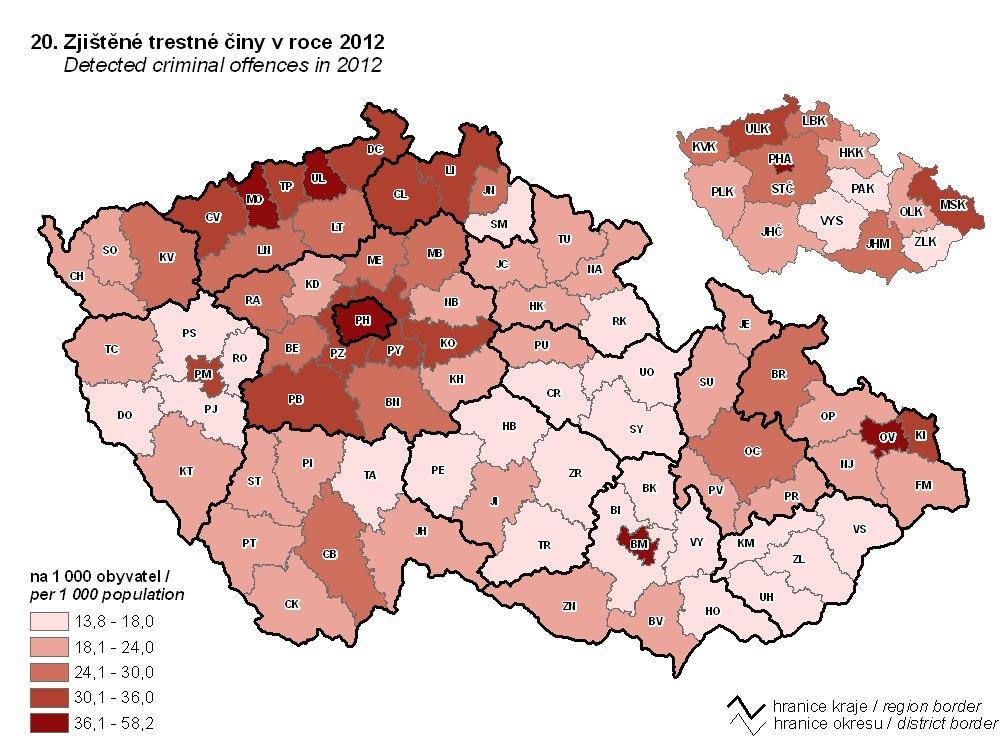 Zjištěné trestné činy