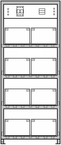 ) - uzavíratelné skříně s odnímatelnými bočními a zadními plechy s plechovými výškově stavitelnými policemi Volitelné parametry a doplňky: - barva - rozměry (přizpůsobíme UPS) - typ zámku - větrání