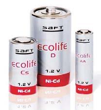 4 roky v +55 C ECOLIFE série (NiCd) ecolife ecolife AA AA 650 600 14 49,3 26 2,8 15 30 ecolife Cs SC 1570 1520 22,2 42,2 45 5,2 40-20 ~ +70 8