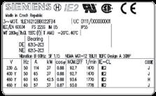 Performance line 1LE1603, třída účinnosti IE3 Příklad: výkonnostní štítek motoru