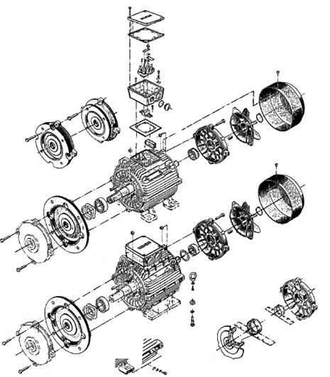 2.2.4 Montážní výkres motorů typových řad 1LA5, 1MA5 a motorů odvozených typových řad 1LB5, 1LP5, 1PP5, 1LA9 Velikosti 100L...160L 5.89 5.80 5.84 5.56 5.