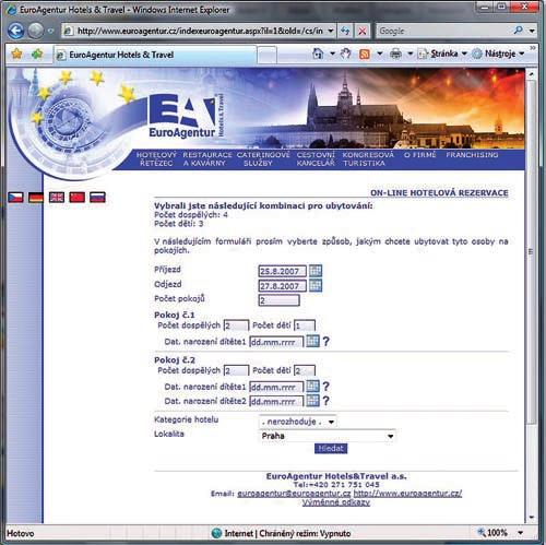 Obr. 33 Rezervace ubytování dospělí a děti Zdroj: www.euroagentur.