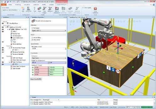 Konfigurace SafeMove RobotStudio slouží jako konfigurační a simulační