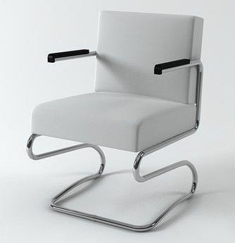 varianty jsou židle H-128 a H-138, které kombinují ocelovou trubku s překližkou jako sedákem a opěrákem. Přelomem v Halabalově tvorbě se stal návrh židle s dvojím pružením zvaný vorderbeinlos.