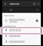 2. Dotkněte se volby [ ] vedle možnosti [Bluetooth], abyste funkci BLUETOOTH vypnuli. 4 Dotkněte se volby []. Pokud se na displeji smartphonu zobrazí požadavek na zadání hesla (*), zadejte 0000.
