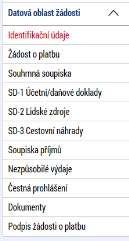 Vyplňte pole Evidenční číslo/označení soupisky : Ex-ante: 02 = druhá ŽoP = první průběžná žádost o platbu, 03