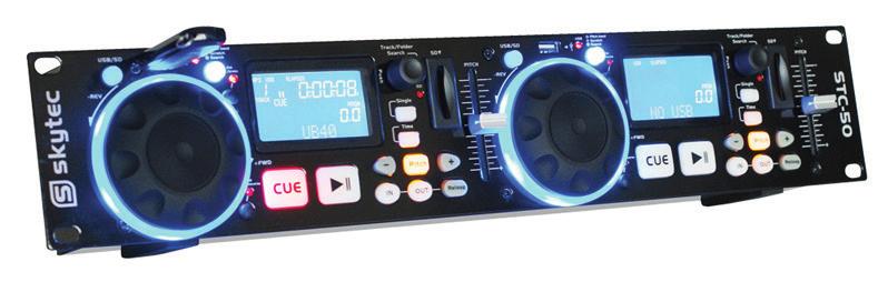 Dvojitý MP3 přehrávač SK172797 Skytec STC-50 Double 2 kanálový DJ mix pult