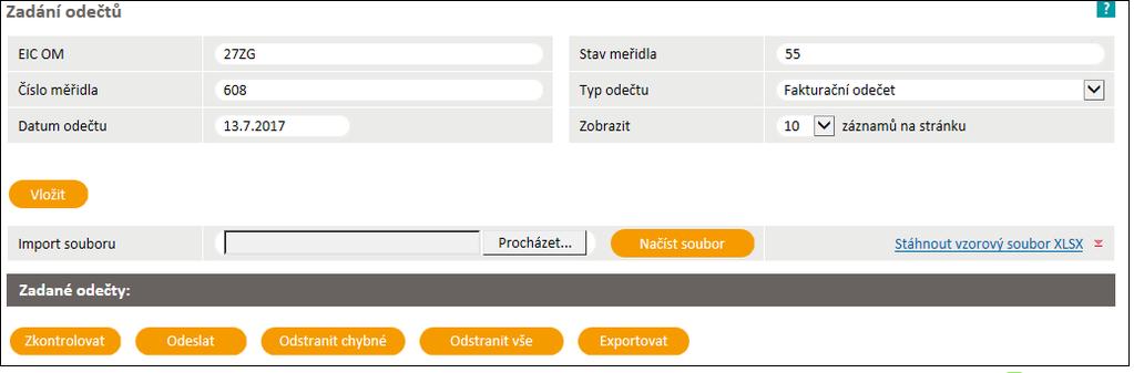 Pro odečet typu N není vyplněn povinný údaj číslo žádosti. Na zadané EIC OM nemáte podanou žádost o změnu dodavatele.