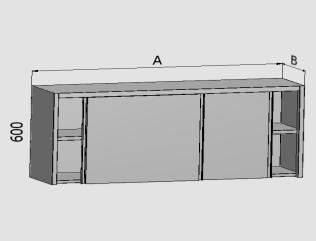 dřez 400x400x250- na pravé straně Prostor lednice 1300x600x850- bez trnože Opláštění na pravé straně + dvířka pod dřezem