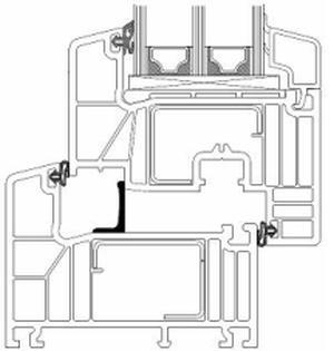 hĺbka profilu je 93mm Zasklenie okien U=0,5 W/m 2 K (Argon),