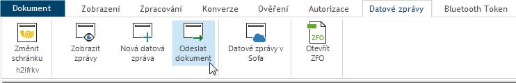 Okénko Přílohy složí k sestavení obsahu datové zprávy umožňuje specifikovat až 900 dokumentů o maximální celkové velikosti 20 MB.