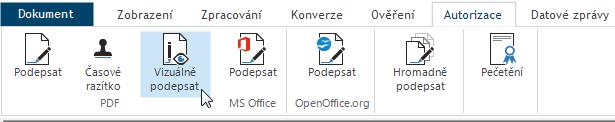 Následuje výzva k určení oblasti, kde se má údaj o vloženém podpisu