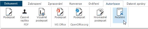 Klepnutím na tlačítko je otevřen dialog Otevřít s nastavenou souborovou maskou pro formát PDF. Bezprostředně po volbě souboru se načte příslušný dokument a je k němu připojeno časové razítko.