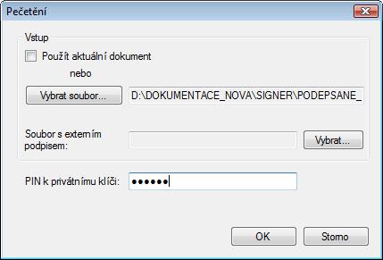 Klepnutím na tlačítko OK se soubor odešle k zapečetění a poté se vám vrátí k uložení. 6.11.