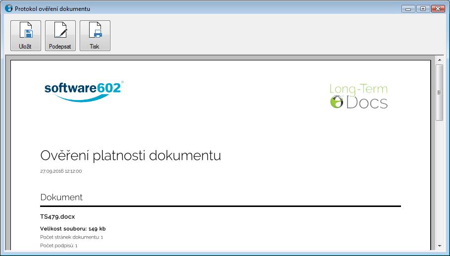 PDF doložku si můžete elektronicky podepsat a uložit do svého zařízení, případně vytisknout.