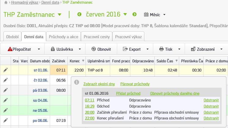 V software jej lze zadávat kromě odchodů a příchodů také jako celodenní akci (nebývá tak časté).