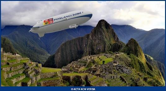 Poslanci na výletě v Peru za naše peníze Cílem bylo donutit výletníky vlastnoručně desetkrát opsat