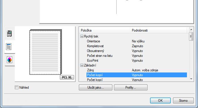 Tisk z počítače > Tisk z počítače 5 Zadejte název papíru. 6 Klikněte na tlačítko [Uložit]. 7 Klikněte na tlačítko [OK]. 8 Klikněte na tlačítko [OK]. 8 3 4 Zobrazte obrazovku nastavení tisku.