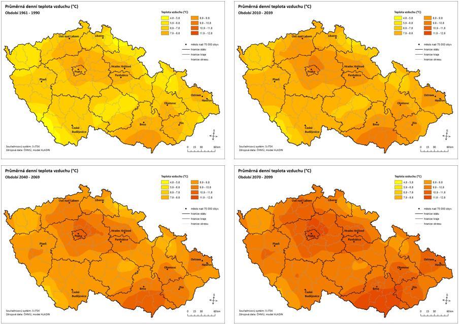 Teptola [ C] Komplexní studie dopadů, zranitelnosti a zdrojů rizik souvisejících se změnou klimatu v ČR 4.11