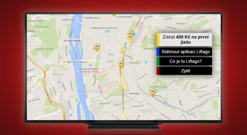 REALIZOVANÉ KAMPANĚ Liftago červen 2015 dynamická aplikace s možností objednání taxislužby