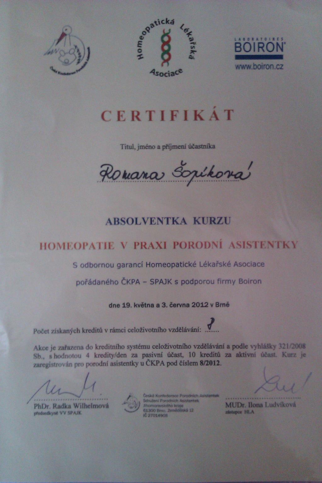 CERTIFIKÁT
