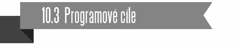 13.2 Programové cíle v jednotlivých tématických oblastech 13.2.1 Programový cíl: A Vybavenost Dobudovat technickou infrastrukturu a rozvíjet nabídku občanské vybavenosti. 13.2.2 Programový cíl: B Správa obce Zvyšovat kvalitu a efektivitu práce zastupitelů i zaměstnanců obce.