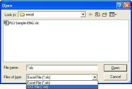 D. Poklepejte na tlačítko OK. 4. Export dat A. Zvolte položku File, obrázek 3-1. Editor PLU. B. Zvolte menu Export. C.