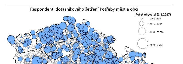 Respondenti dotazníkového šetření 732 měst a obcí 11,7 % obcí Česka 43,8 % z měst