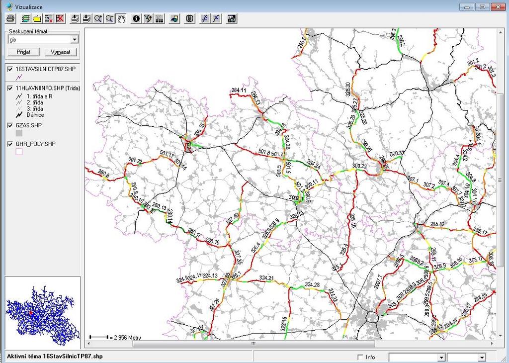 2.5.3.3 Digitální mapa RoSy Map modul MAP umoţňuje vytvářet a zobrazovat data uloţená v databázi systému v digitální mapě.