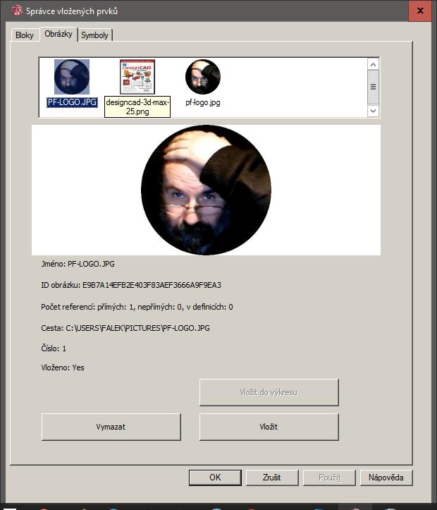 Správce vložených prvků; Editor bloků symbolů S programem DesignCAD 3D Max 26 přichází opět změna názvu dle roku, tedy DesignCAD 3D Max 2016, ale i nový Správce vložených prvků (File/Insert Manager),
