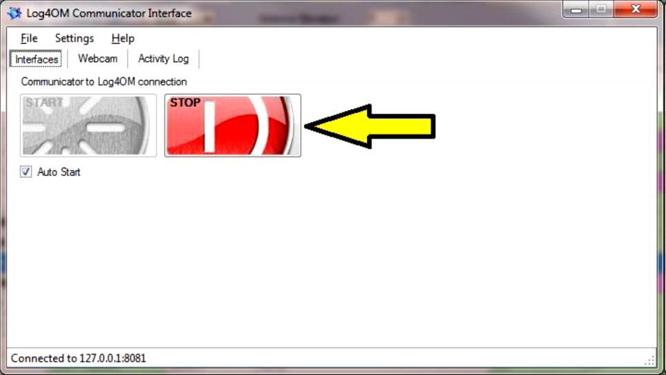 Nastavení komunikátoru Komunikátor se spustí automaticky, když je spuštěn z karty Služby